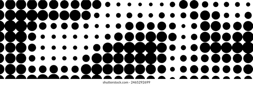 Abstract pop art comic style dotted halftone Vector. Dotted black and gray dot spray vector illustration. Creative pattern vector halftone background. Gray black dot spray gradation.	
