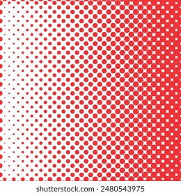 Abstract pop art comic style red halftone isolated on white background Vector. Dotted red dot spray vector illustration. Creative pattern vector halftone background. Colorful dot spray gradation.