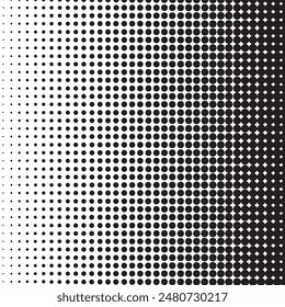 Abstractas pop art cómic estilo negro semitono aislado sobre fondo blanco Vector. Ilustración vectorial en aerosol de puntos negros. Fondo de semitono de Vector de patrón creativo. Gradación en aerosol de puntos negros.