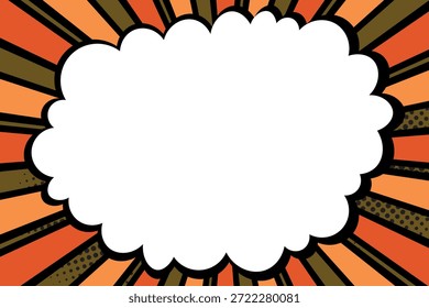 Abstractas concepto de estilo de cómic de arte pop. Colorido diseño de lunares fondo retro. Patrón de semitono moderno de dibujos animados. Diseño en blanco para el cartel, tarjeta, Anuncio de la venta.
