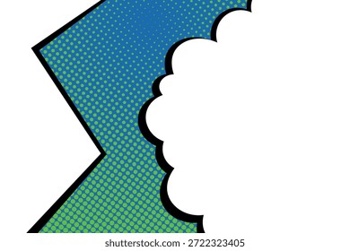Abstractas concepto de estilo de cómic de arte pop. Colorido diseño de lunares fondo retro. Patrón de semitono moderno de dibujos animados. Diseño en blanco para el cartel, tarjeta, Anuncio de la venta.