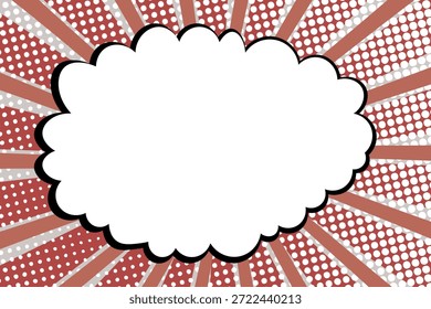 Abstractas concepto de estilo de cómic de arte pop. Colorido diseño de lunares fondo retro. Patrón de semitono moderno de dibujos animados. Diseño en blanco para el cartel, tarjeta, Anuncio de la venta.