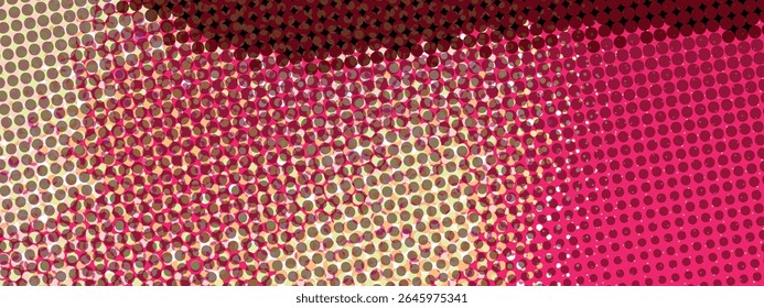Abstract pop art creative concept. Colorful polka dots retro comics background. Cartoon modern halftone pattern. Design for poster, card, sale banner, empty bubble.