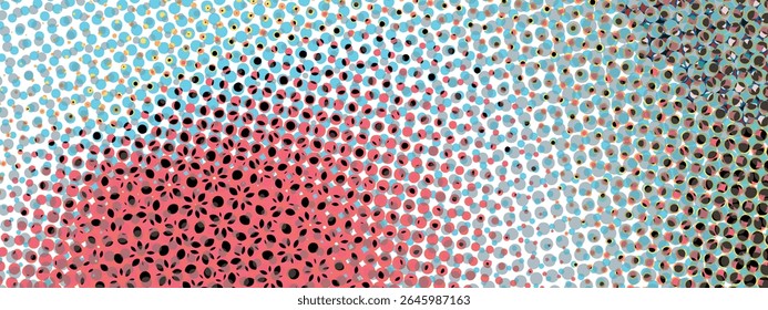 Abstract pop art creative concept. Colorful polka dots retro comics background. Cartoon modern halftone pattern. Design for poster, card, sale banner, empty bubble.