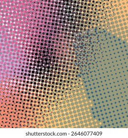 Abstract pop art creative concept. Colorful polka dots retro comics background. Cartoon modern halftone pattern. Design for poster, card, sale banner, empty bubble.