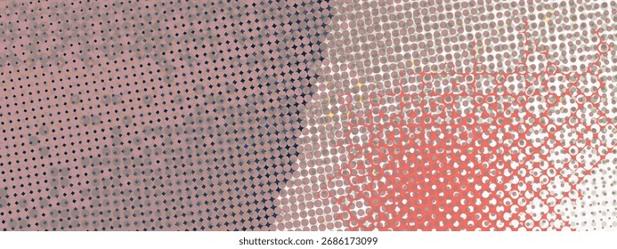 Resumo conceito criativo da pop art. Colorido polka pontos fundo de quadrinhos retro. Desenho animado padrão de meio-tom moderno. Design para pôster, cartão, banner de venda, bolha vazia.