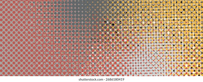 Abstract pop art creative concept. Colorful polka dots retro comics background. Cartoon modern halftone pattern. Design for poster, card, sale banner, empty bubble.