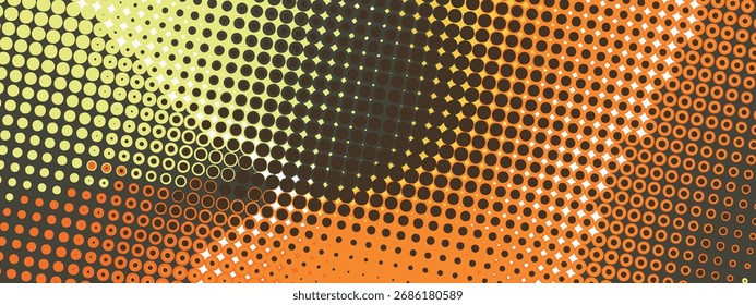 Abstract pop art creative concept. Colorful polka dots retro comics background. Cartoon modern halftone pattern. Design for poster, card, sale banner, empty bubble.