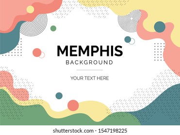 Abstract pop art line and dots color pattern background. Vector liquid splash overlay geometric design with trendy Memphis style