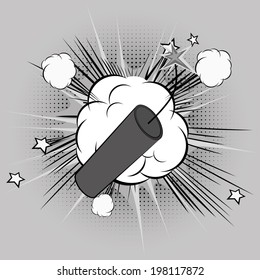 Abstract pop art object with black and white effect on a special background