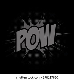 Abstract pop art object with black and white effect on a special background