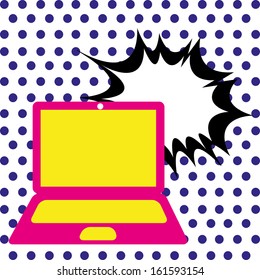 abstract pop art object on special pop art background
