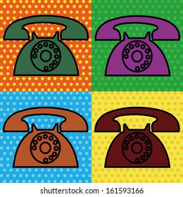 abstract pop art object on special pop art background