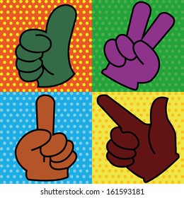 abstract pop art object on special pop art background