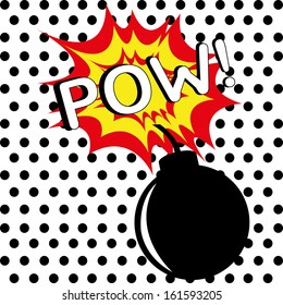 abstract pop art object on special pop art background