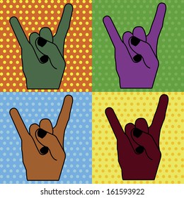 abstract pop art object on special pop art background