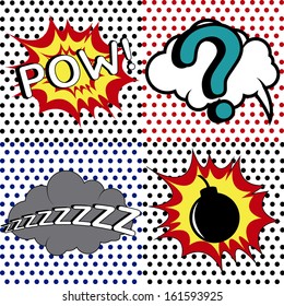 abstract pop art object on special pop art background