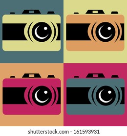 abstract pop art object on special pop art background