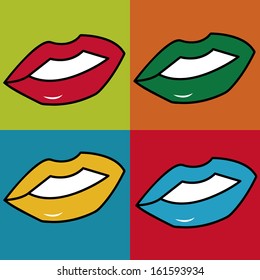 abstract pop art object on special pop art background