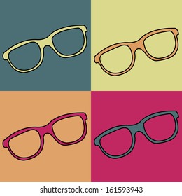 abstract pop art object on special pop art background