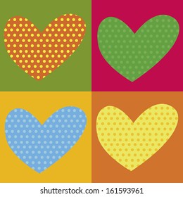 abstract pop art object on special pop art background