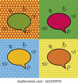 abstract pop art object on special pop art background