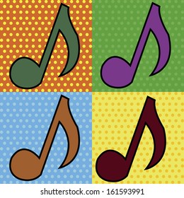 abstract pop art object on special pop art background