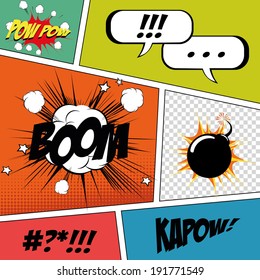 abstract pop art objects on a special background