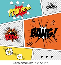 abstract pop art objects on a special background