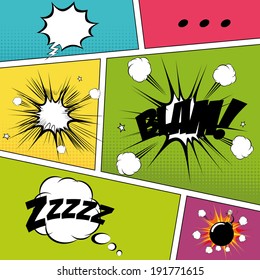 abstract pop art objects on a special background