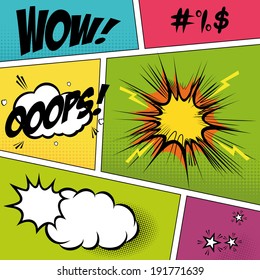 abstract pop art objects on a special background
