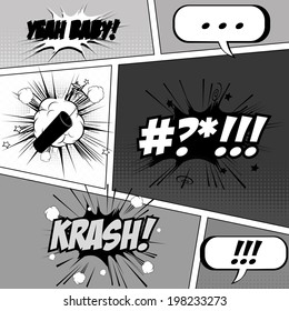 abstract pop art objects on a special background