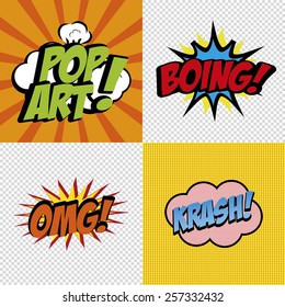 abstract pop art objects on a special background