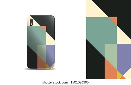 abstract pop art phone case vector design template. eps10