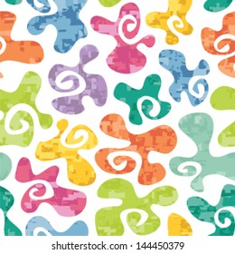 Abstract Pop Camouflage Pattern; Seamless Background