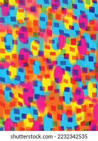 Abstract pop colored background vector pattern isolated. Funky and happy vibes wallpaper with vertical shaped template for social media post, website, banner, flyer, brochure, and other purposes.