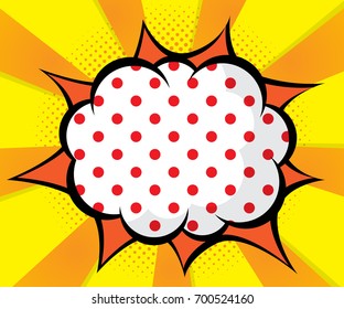 abstract popart, comic book background with speech bubble vector illustration
