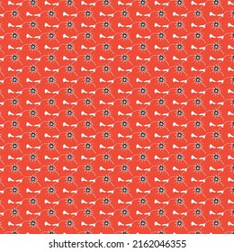 Abstract poppy seamless pattern with clear background red black wallpaper vector illustration 