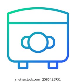 Abstract Portable Steamer Device Gradient Icon