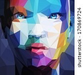 Abstract portrait of asian woman