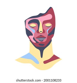 Abstract portrait. Modern Art. Vector illustration.