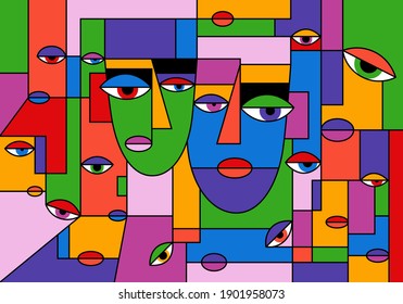 colourful cubism