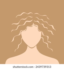 abstract portrait woman face. vector illustration waman for International Women's Day.