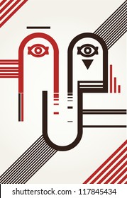 Abstract  portrait for your design