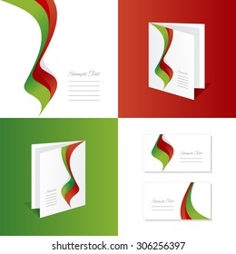 Abstract Portuguese brochure leaflet folder cover business card