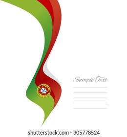 Abstract Portuguese left ribbon vector