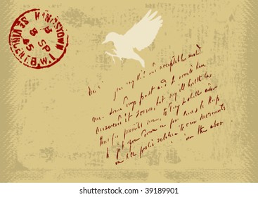 Abstract Postal Background -Vector Art-