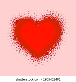 Abstract postcard background with pink hearts. For Valentine's Day, weddings, dates. Can be used as greeting cards, posters, banners.