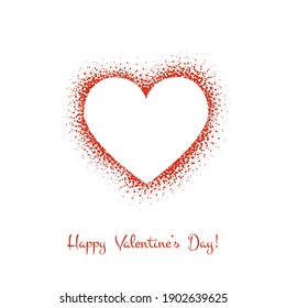 Abstract postcard background with red hearts. For Valentine's Day, weddings, dates. Can be used as greeting cards, posters, banners.
