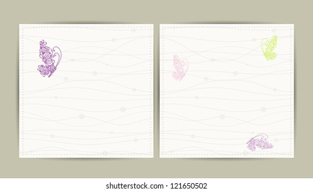 Abstract postcard with butterfly for your design